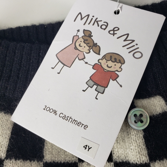 100% Cashmere Checked Square Domino Gingham Jogger Style Unisex Winter Play Pant - Picture 7 of 9